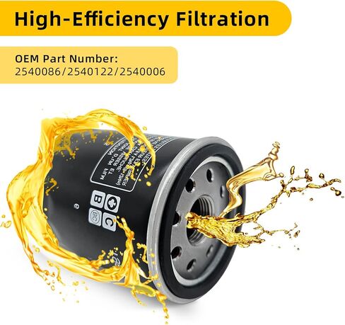 2540086 Oil Filter for Polaris Ranger 570/700/800/900/1000, Crew XP/RZR 570/800/900/1000, Sportsman 600/700/800, General 1000, ACE 500/570/900, Replaces 2540122, 2540006 (4 PCS) in Kuwait