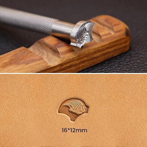 Geometric Leather Stamp 304 Steel Leather Tool Professional Leathercraft Stamping Tools for DIY Craft Working (Ocean Wave) in Kuwait
