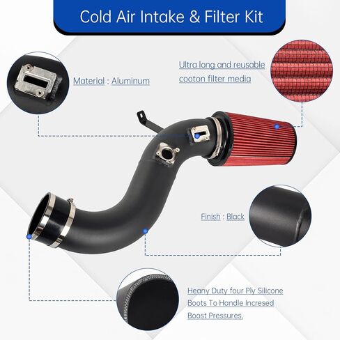 Cold Air Intake Compatible with 2017-2019 Ford F-250/350/450/550 Diesel 6.7L Powerstroke - Polished in Kuwait