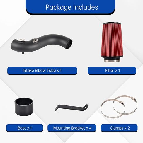 Cold Air Intake Compatible with 2017-2019 Ford F-250/350/450/550 Diesel 6.7L Powerstroke - Polished in Kuwait