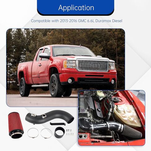Cold Air Intake Compatible with 2017-2019 Ford F-250/350/450/550 Diesel 6.7L Powerstroke - Polished in Kuwait