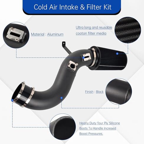 مدخل هواء بارد متوافق مع جي إم سي 6.6 لتر دوراماكس ديزل 2013-2016 - أحمر in Kuwait