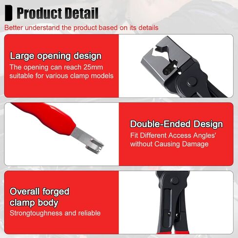 Car Electrical Disconnect Pliers, Heavy Duty Automotive CV Boot Clamp Plier, Universal Auto Wire Connector Separator Tools Accessories for SUV, Truck (2PCS) in Saudi Arabia