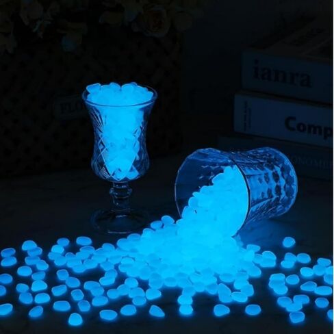100 PCS Artificial Glow Stones-Vase Fillers for Centerpieces,Decorative Gems for Jars,Garden,Aquariums & Crafts(Night-Activated Coloful Light) in Saudi Arabia