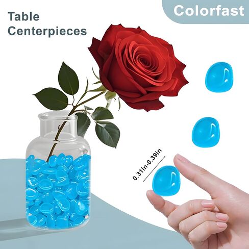 100 PCS Artificial Glow Stones-Vase Fillers for Centerpieces,Decorative Gems for Jars,Garden,Aquariums & Crafts(Night-Activated Coloful Light) in Saudi Arabia