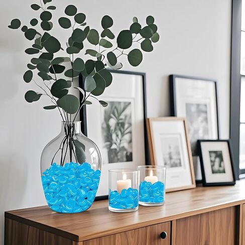 100 PCS Artificial Glow Stones-Vase Fillers for Centerpieces,Decorative Gems for Jars,Garden,Aquariums & Crafts(Night-Activated Coloful Light) in Saudi Arabia