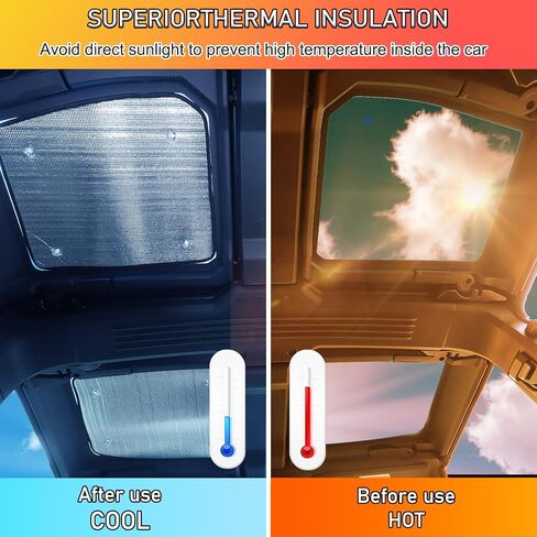 Yinanlutos Sunroof Sunshade Compatible with Hummer EV Pickup 2022-2025 Accessories Roof Window Shade Foldable Sunroof Shade Heat Block UV Reflector Reflective 4PCS (Silver) in Saudi Arabia