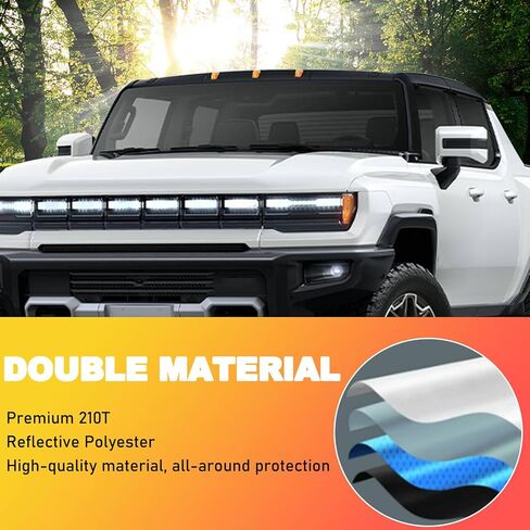 Yinanlutos Sunroof Sunshade Compatible with Hummer EV Pickup 2022-2025 Accessories Roof Window Shade Foldable Sunroof Shade Heat Block UV Reflector Reflective 4PCS (Silver) in Saudi Arabia