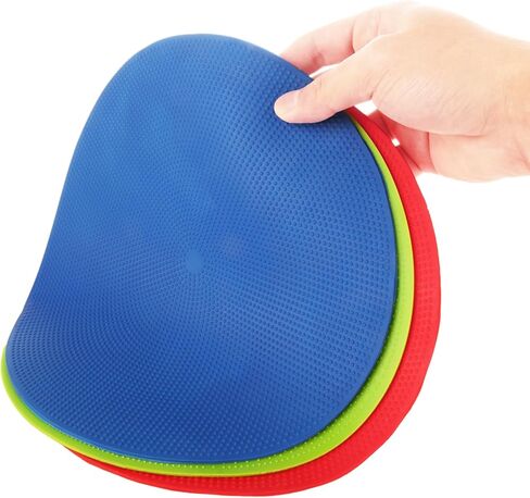 18 PCS 9 Inch Poly Spot Markers with Bag, 6 Color Poly Vinyl Floor Spot Marker, Round Non Slip Rubber Floor Agility Dots for Gym Soccer Basketball Sports Games in Kuwait