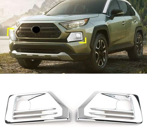 Cnkaka036 المصد الأمامي للسيارة مصباح الضباب الخفيف إطار المصباح غطاء حماية لتويوتا لمغامرة RAV4 2019 2020 in Saudi Arabia