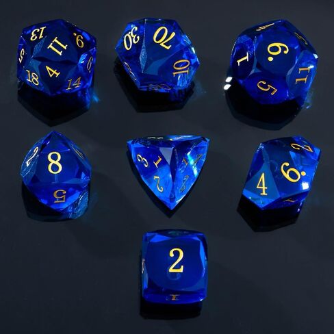 Resin DND Dice Set, 7 Pieces Handmade Sharp Edge Polyhedral Dice for Role Playing Game, Dice Accessory for D&D RPG Players and Starters d4 d6 d8 d10 d12 d20 with Gift Box (red) in Saudi Arabia