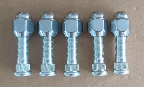 5 PCS Serrated Wheel Stud Bolts 610-378 M12-1.25 * 42mm, 14.35mm Knurl Bolt & Lug Nuts 611-114 Replacement for Infiniti Nissan Suzuki and More in Saudi Arabia
