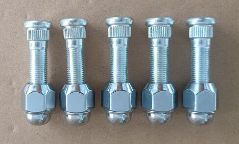 5 PCS Serrated Wheel Stud Bolts 610-378 M12-1.25 * 42mm, 14.35mm Knurl Bolt & Lug Nuts 611-114 Replacement for Infiniti Nissan Suzuki and More in Saudi Arabia