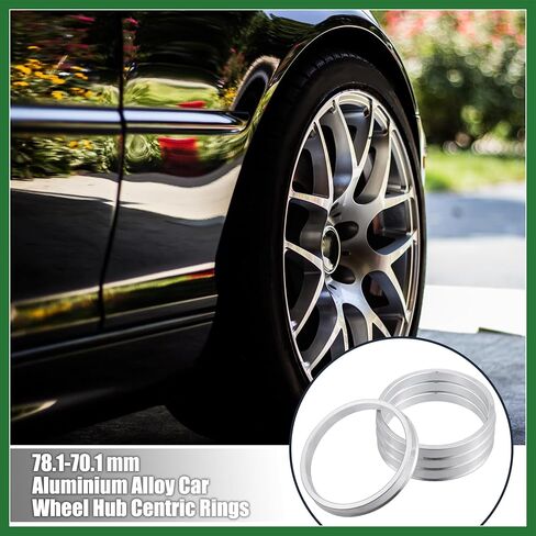 Motoforti 4pcs OD 78.1mm to ID 70.1mm Aluminum Alloy Car Auto Hub Centric Rings Wheel Bore Center Spacer Replacement Long-Lasting in Saudi Arabia