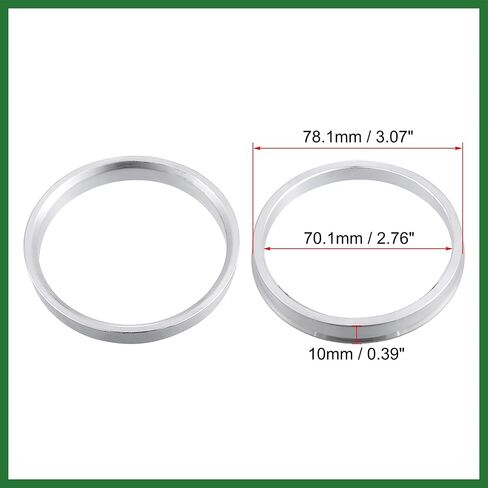 Motoforti 4pcs OD 78.1mm to ID 70.1mm Aluminum Alloy Car Auto Hub Centric Rings Wheel Bore Center Spacer Replacement Long-Lasting in Saudi Arabia