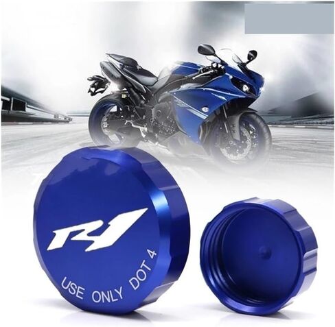 دراجة نارية الجبهة دواسة فرامل كاب ل YZFR1 YZF-R1 YZF R1 20 21 2009-2022 دراجة نارية الخلفية والأمامية سائل الفرامل خزان غطاء اسطوانة in Saudi Arabia