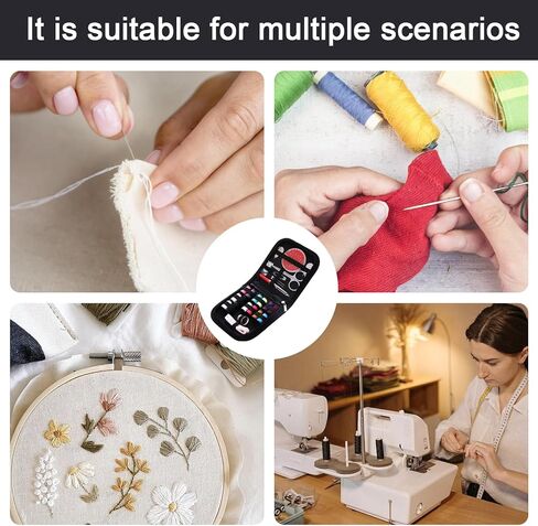27 Piece Portable Sewing Kit with Case Compact Sewing Supplies for Home Travel Emergency Repairs Ideal for Adults in Saudi Arabia