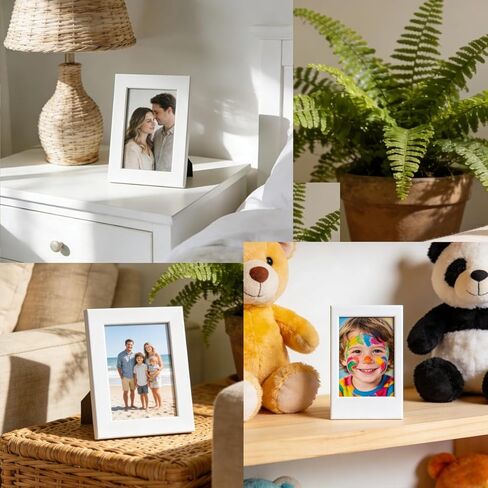 ZXT-parts 3.5x5 Picture Frames Brown Photo Frame. Solid Wood, Plastic Panel, The Tabletop or The Wall. in Kuwait