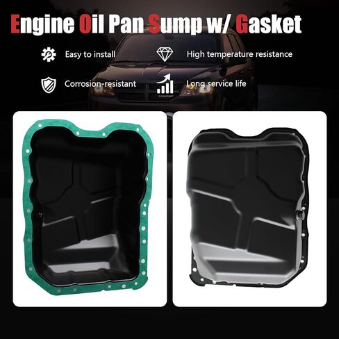 AUCERAMIC 4884665AC Oil Pan Sump with Drain Plug & Gasket Fit 2007-2017 for Jeep Compass Patriot, for Dodge Avenger Caliber Journey, for Chrysler 200 Sebring 2.0L 2.4L L4 in Saudi Arabia