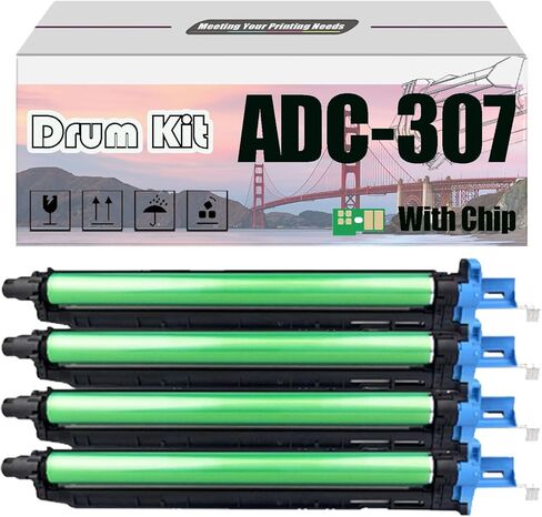 مجموعة طبلة التصوير ADC-307 ADC307، متوافقة مع طابعات Aurora AD308PD ADC307 ADC367 ADC455 ADC555 [حجم طباعة عالي مع شريحة] أرجواني*1 in Kuwait