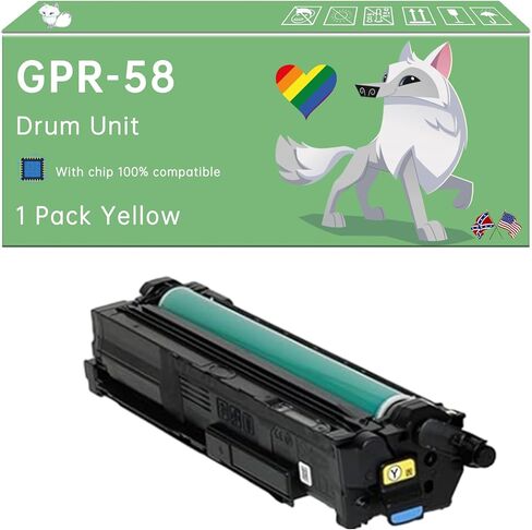 Compatible with Canon GPR-58 Drum Unit Work for Canon imageRUNNER Advance C256iF II C256iF III C356iF II C356iF III DX C257iF DX C259iF DX Printers (1 Pack Yellow) in Saudi Arabia