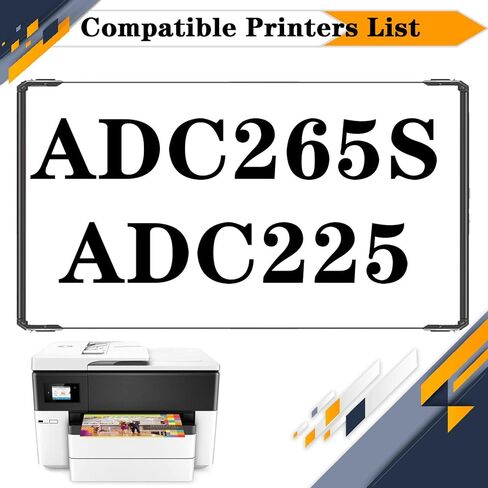مجموعة أسطوانة التصوير ADC-225 ADC225، متوافقة مع طابعات Aurora ADC265S ADC225 [حجم طباعة عالي مع شريحة] أسود*2 in Kuwait