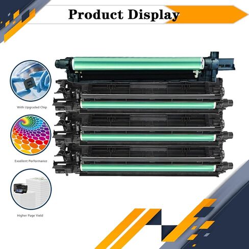 مجموعة أسطوانة التصوير ADC-225 ADC225، متوافقة مع طابعات Aurora ADC265S ADC225 [حجم طباعة عالي مع شريحة] أسود*2 in Kuwait