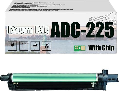 مجموعة أسطوانة التصوير ADC-225 ADC225، متوافقة مع طابعات Aurora ADC265S ADC225 [حجم طباعة عالي مع شريحة] أسود*2 in Kuwait