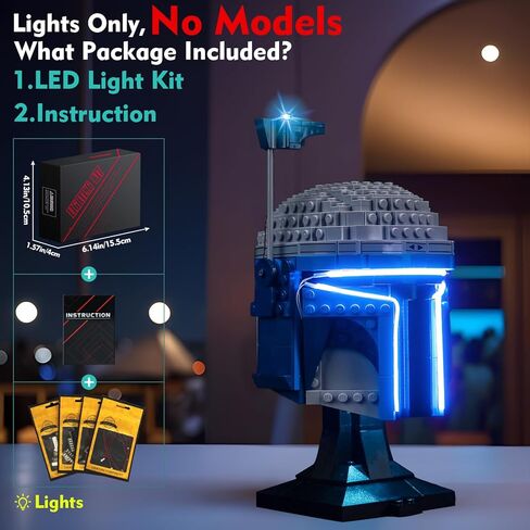طقم الإضاءة متوافق مع Lego 75408 Jango Fett Helmet - لا يوجد نموذج فقط، ملحقات إضاءة LED متوافقة مع Lego 75408 (الإصدار القياسي) in Saudi Arabia