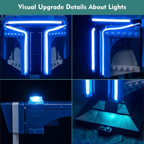 طقم الإضاءة متوافق مع Lego 75408 Jango Fett Helmet - لا يوجد نموذج فقط، ملحقات إضاءة LED متوافقة مع Lego 75408 (الإصدار القياسي) in Saudi Arabia