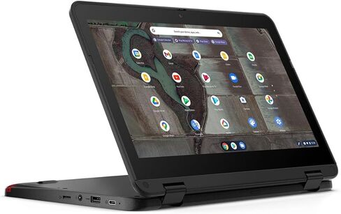 Lenovo 500e Chromebook Gen 3 82JB0001US شاشة لمس 11.6 بوصة قابلة للتحويل 2 في 1 Chromebook - HD - 1366 x 768 - Intel Celeron N5100 رباعي النواة (4 النواة) 1.10 جيجا هرتز - إجمالي ذاكرة الوصول العشوائي 4 جيجا بايت - ذاكرة فلاش 32 جيجا بايت - in Kuwait