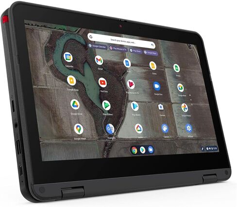 Lenovo 500e Chromebook Gen 3 82JB0001US شاشة لمس 11.6 بوصة قابلة للتحويل 2 في 1 Chromebook - HD - 1366 x 768 - Intel Celeron N5100 رباعي النواة (4 النواة) 1.10 جيجا هرتز - إجمالي ذاكرة الوصول العشوائي 4 جيجا بايت - ذاكرة فلاش 32 جيجا بايت - in Kuwait