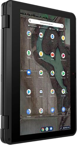 Lenovo 500e Chromebook Gen 3 82JB0001US شاشة لمس 11.6 بوصة قابلة للتحويل 2 في 1 Chromebook - HD - 1366 x 768 - Intel Celeron N5100 رباعي النواة (4 النواة) 1.10 جيجا هرتز - إجمالي ذاكرة الوصول العشوائي 4 جيجا بايت - ذاكرة فلاش 32 جيجا بايت - in Kuwait