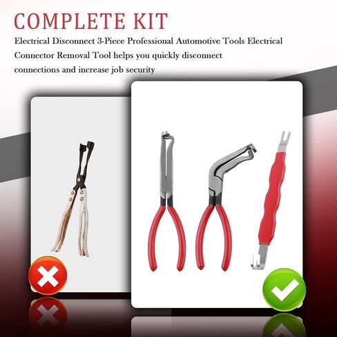 3PCS Electrical Disconnect Pliers for Cars,Sturdy Electrical Connector Pliers Including Straight & 60° & Double Head,Professional Automotive Tools Electricals Connector Removal Tool in Saudi Arabia