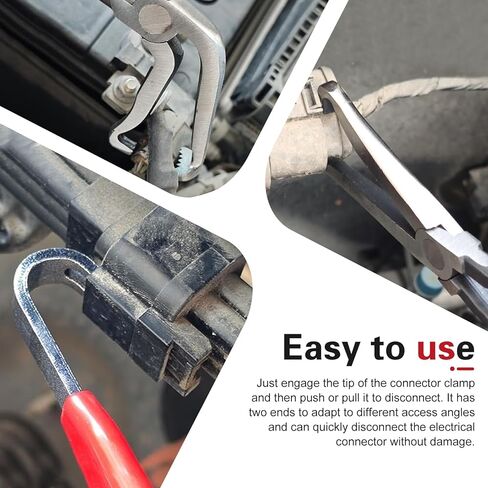 3PCS Electrical Disconnect Pliers for Cars, Electrical Connector Separator Tool, Rapid Electrical Plug Disconnect Set, Automotive System Removal Tool (Red) in Saudi Arabia