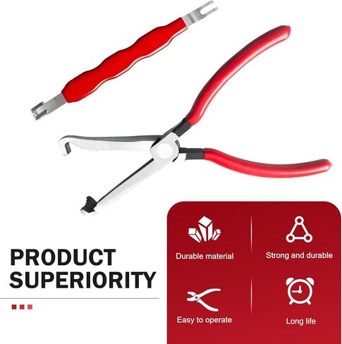 3PCS Electrical Disconnect Pliers for Cars, Electrical Connector Separator Tool, Rapid Electrical Plug Disconnect Set, Automotive System Removal Tool (Red) in Saudi Arabia