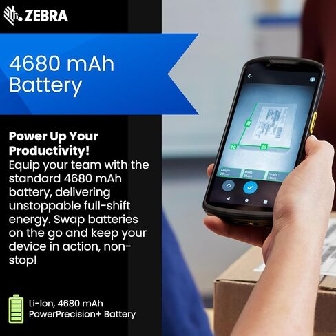 Zebra TC53 Mobile Barcode Scanner | 6" Touch Screen | WiFi 6, Bluetooth | Android Mobile Computer | 1D & 2D Scanner | Front & Rear Cameras (Renewed) in Saudi Arabia