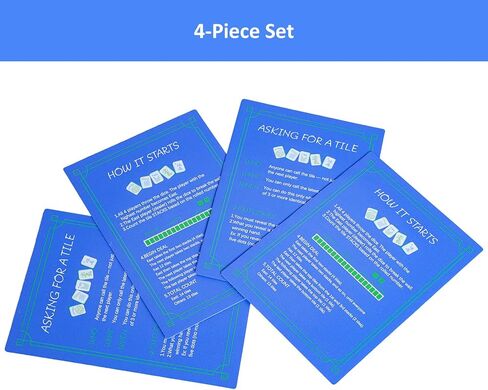 4 Pcs Printed Mahjong Tile Mixers (Shufflers) with Instructions, Mahjong Accessories for Mahjong Lovers in Saudi Arabia