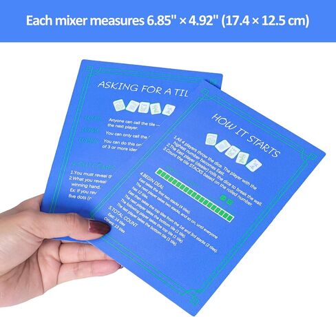 4 Pcs Printed Mahjong Tile Mixers (Shufflers) with Instructions, Mahjong Accessories for Mahjong Lovers in Saudi Arabia