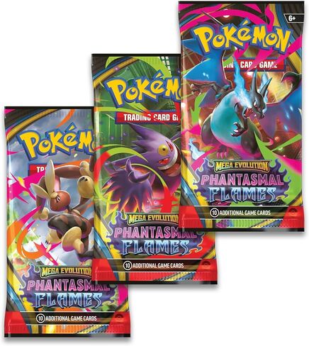 Pokémon TCG: Mega Evolution—Phantasmal Flames Triple Pack Weavile (1 Foil Promo Card & 3 Booster Packs) in Saudi Arabia