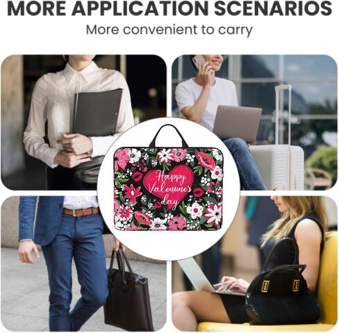 Laptop Bag 14 Inch Computer Sleeve for Women Men Padded Notebook Carrying Case with Handle Laptop Cover in Saudi Arabia