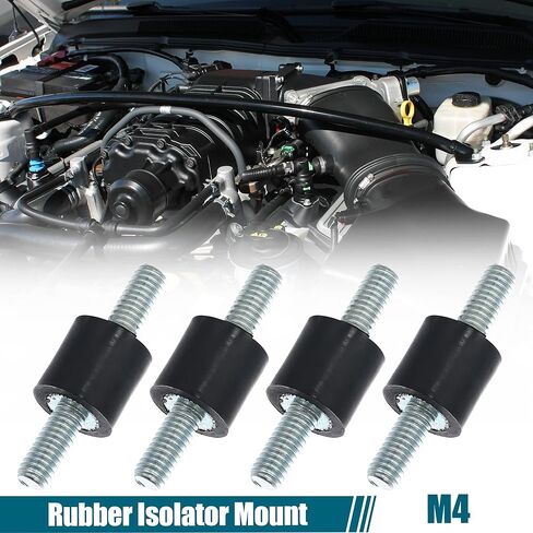 X AUTOHAUX 4 قطعة M4 سيارة مضادة للاهتزاز المطاط المعزل المثبط 10x10 مللي متر المطاط بكرة جبل امتصاص الصدمات يتصاعد للضواغط محركات VV in Saudi Arabia