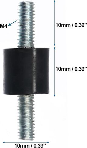 X AUTOHAUX 4 قطعة M4 سيارة مضادة للاهتزاز المطاط المعزل المثبط 10x10 مللي متر المطاط بكرة جبل امتصاص الصدمات يتصاعد للضواغط محركات VV in Saudi Arabia