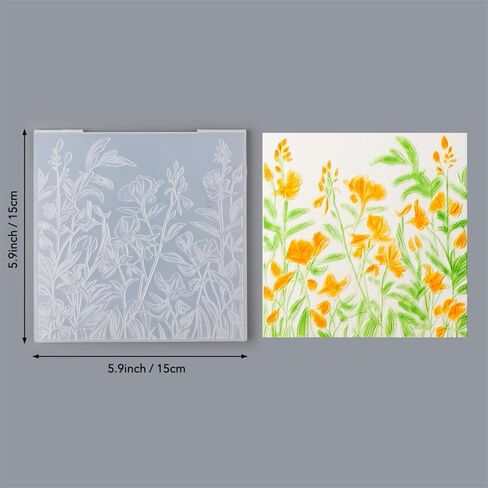 3D Embossing Folder 3D Square Plastic Embossing Folder for DIY Scrapbooking Paper Crafting Handmade Crafts Scrapbooking Arts Supplies Scrapbook Decor in Saudi Arabia