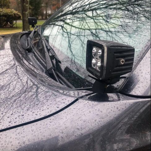 WeiSen Hood Hinge Mounting Brackets, Left & Right Side Ditch Light Mount Bracket for Auxiliary Off Road LED Work Light Pods Compatible with 2003-2009 Toyota 4Runner 4th Gen in Kuwait