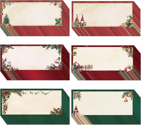 120Pcs Christmas Envelopes 10 Size Holiday Xmas Self Adhesive Envelopes Winter Snowflake Envelope for Greeting Cards Invitations Letter Mailing Business Birthday Party Gift Supplies 4.13 x 9.53 Inch in Saudi Arabia