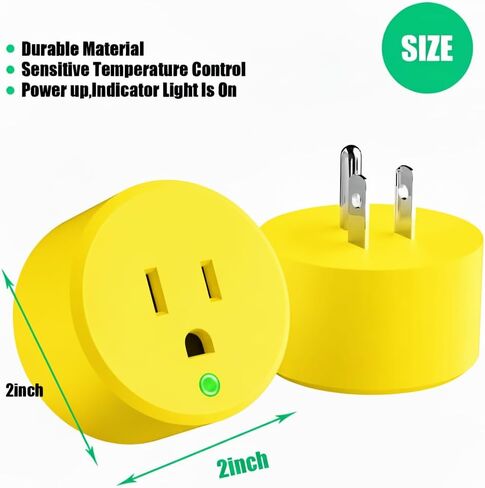 Thermostatically Controlled Outlet - On at 32°F/Off at 50 °F, Thermostat Plug Outlet, No Need to Close Manually, for Chicken Water Coop Heater Heated Water Bowl Bird Bath Deicer Roof Cable (4 Pcs) in Kuwait