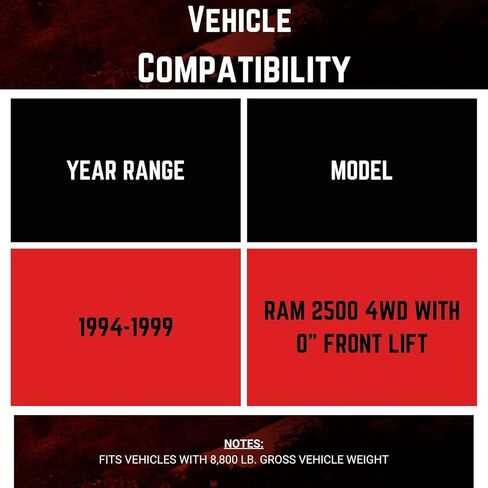 مثبت التوجيه من سلسلة Rancho RS5000 الفردي يناسب 1994 1999 Ram 2500 4WD مع حوامل مخمد التوجيه من الشركة المصنعة للمعدات الأصلية | يحسن الأداء | يشتمل على ملصق TrendsAuto in Saudi Arabia