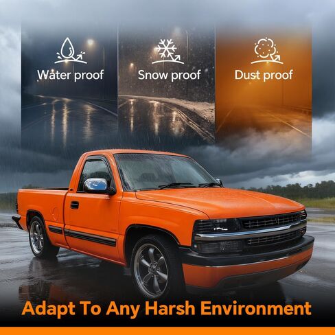 المصابيح الأمامية G-PLUS LED DRL متوافقة مع 1999-2002 Chevy Silverado/2001-2002 Silverado 1500HD 2500HD/00-06 Tahoe Suburban 1500 2500، مصباح أمامي ممتص للصدمات، قطعتان شفافتان (يسار + يمين) in Kuwait
