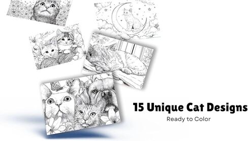 Artwink Watercolor Coloring Cards – Landscape Theme, 15 Sheets (5x7 Inches), Works with Watercolor, Colored Pencils, or Markers, Great for Coloring Book Lovers & Watercolor Painting Practice in Saudi Arabia